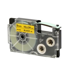 Nastro 9 mm x 8 mt nero/giallo Casio | Ecotempo