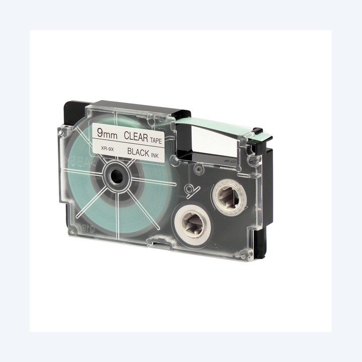 Nastro 9 mm x 8 mt nero/trasparente Casio | Ecotempo