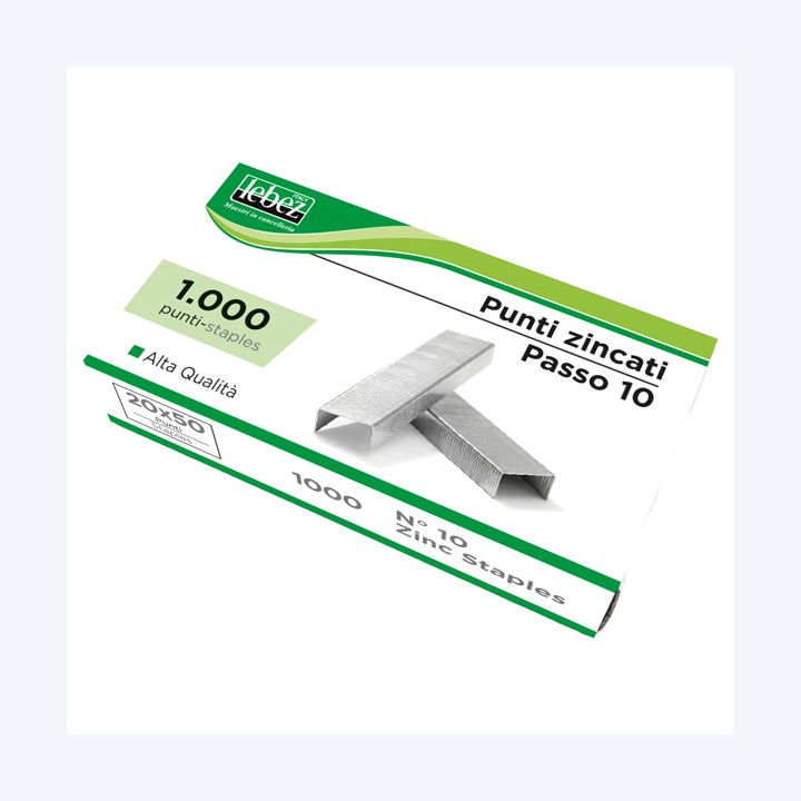 Punti zincati P10 passo 10 9/4 metallo — 37185 | Ecotempo