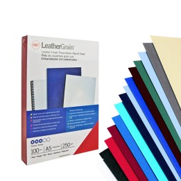 Copertine Leathergrain A4 250 gr bianco — 37331 | Ecotempo