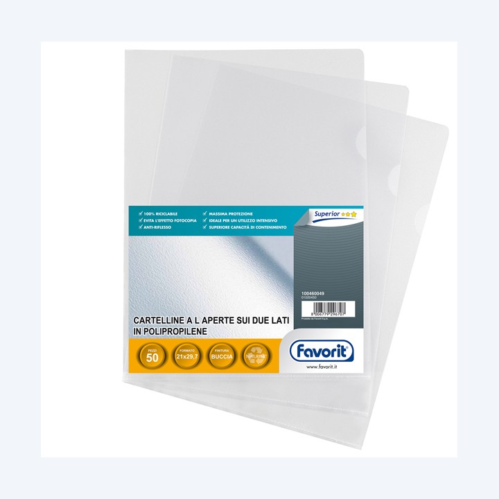 Cartellina a L Pratic A4 PP buccia — 37626 | Ecotempo