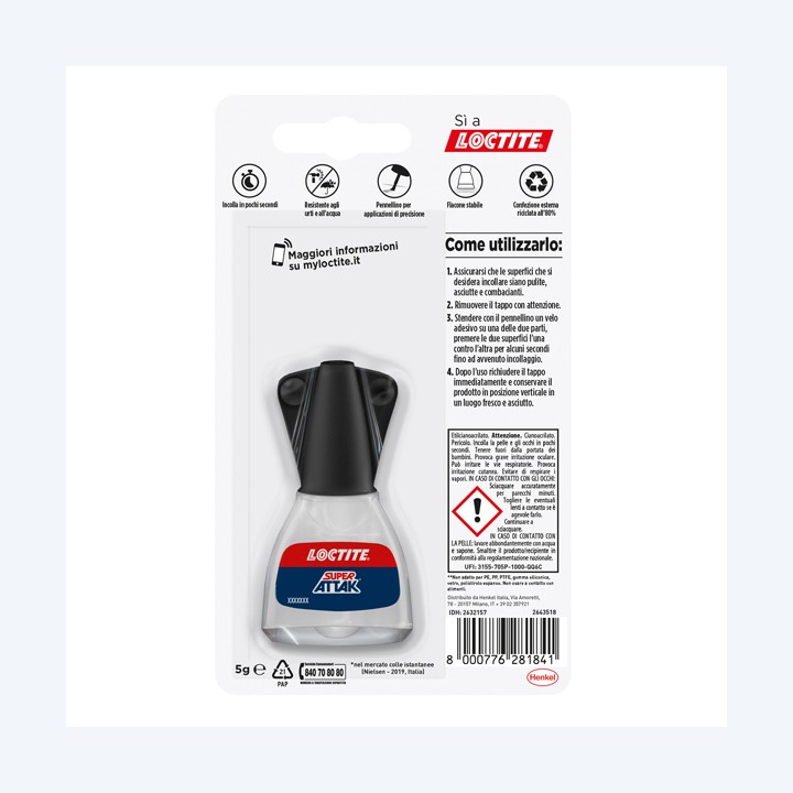Colla Super Attak Easy Brush 5 gr trasparente Loctite | Ecotempo
