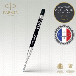 Refill sfera QuinkGel punta media metallo nero Parker | Ecotempo