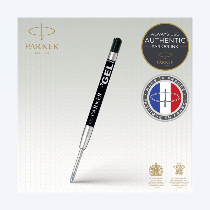 Refill sfera QuinkGel punta media metallo nero Parker | Ecotempo