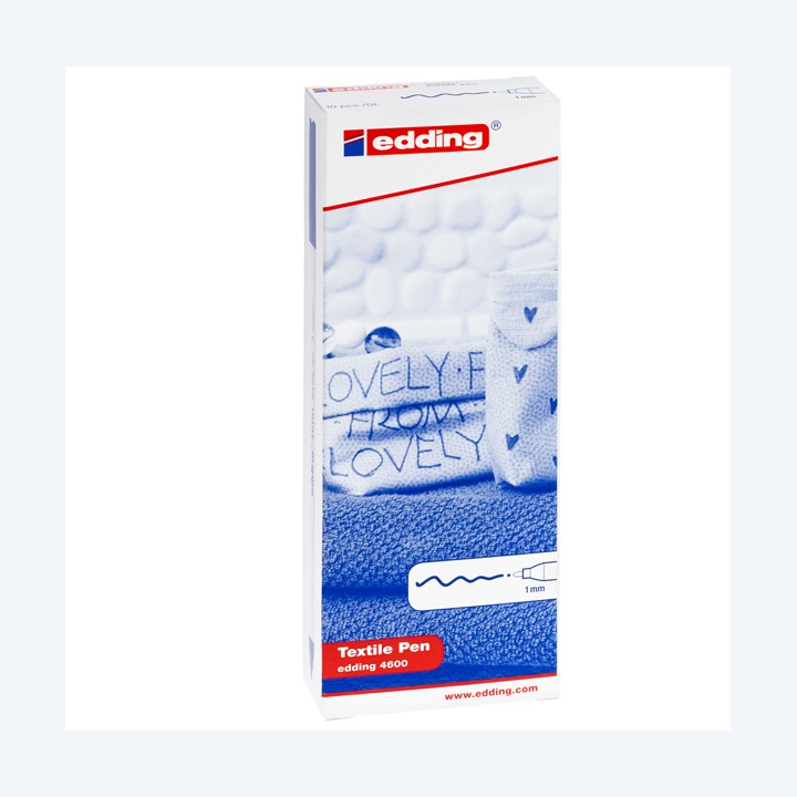 Marcatore per tessuto 4600 punta tonda 1 mm nero Edding | Ecotempo