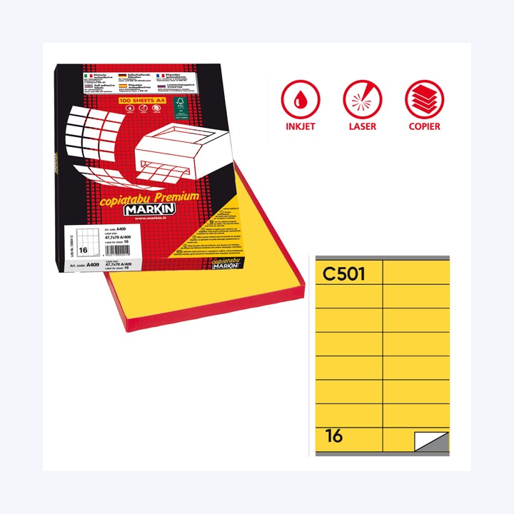 Etichette adesive C/501 in carta — 38032 | Ecotempo