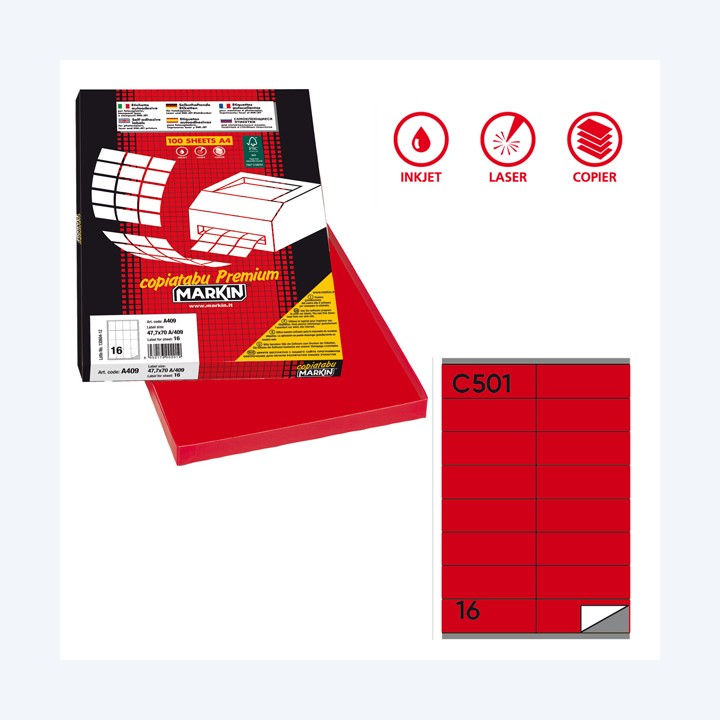 Etichette adesive C/501 in carta — 38034 | Ecotempo