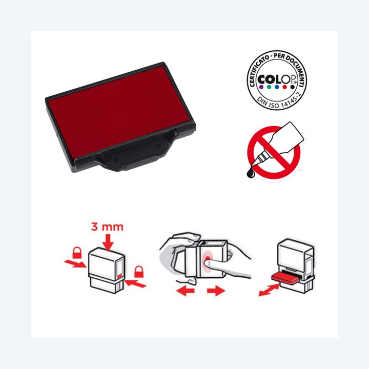 Tampone di ricambio E/20 rosso Colop | Ecotempo
