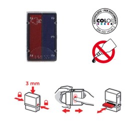 Tampone di ricambio E/10/2 rosso/blu Colop | Ecotempo