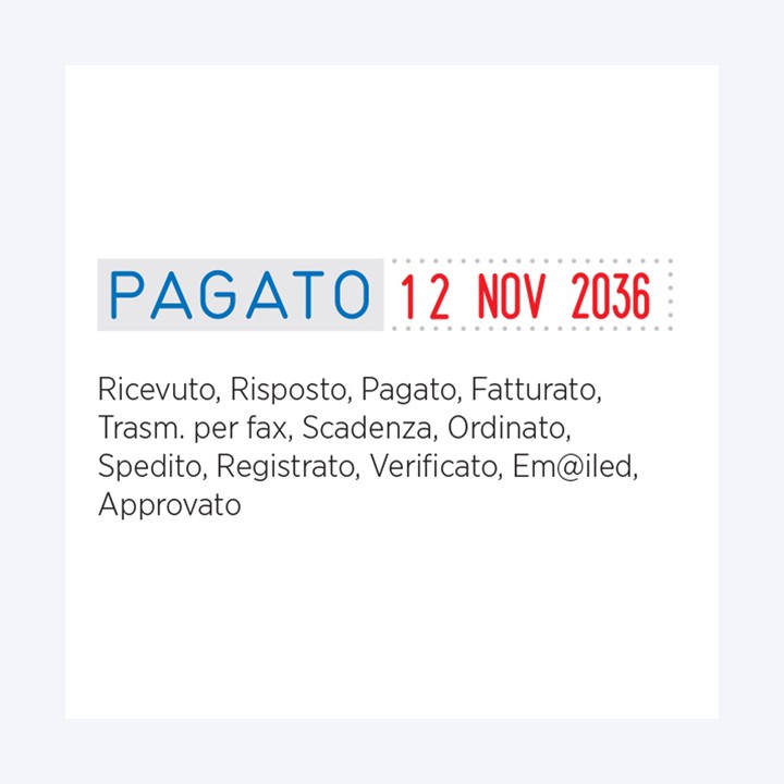 Timbro Mini Info S120/WD Datario + — 38128 | Ecotempo