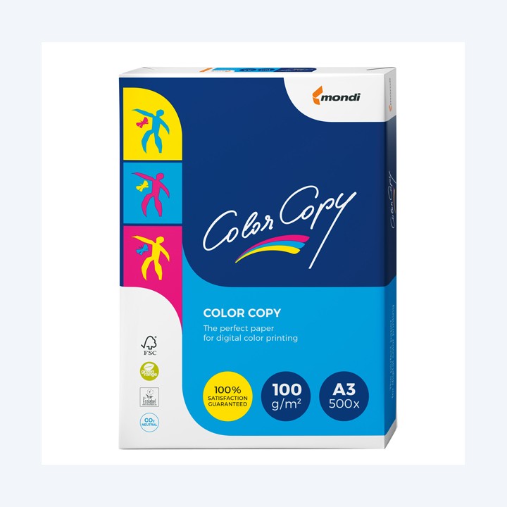 Carta Color Copy A3 100 gr bianco Mondi conf. 500 fogli | Ecotempo