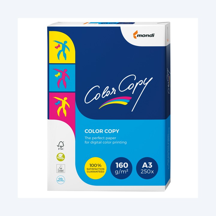 Carta Color Copy A3 160 gr bianco Mondi conf. 250 fogli | Ecotempo