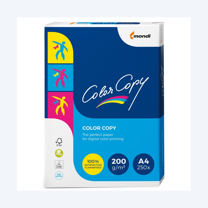 Carta Color Copy A4 200 gr bianco Mondi conf. 250 fogli | Ecotempo