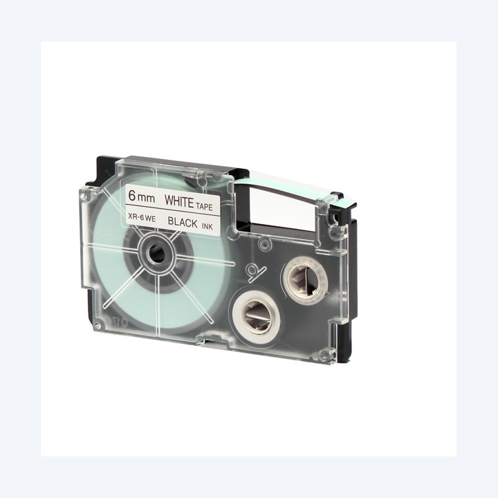 Nastro 6 mm x 8 mt nero/bianco Casio | Ecotempo