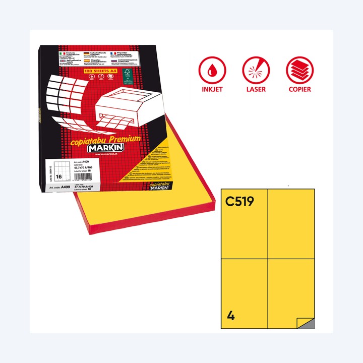 Etichette adesive C/519 in carta — 40575 | Ecotempo