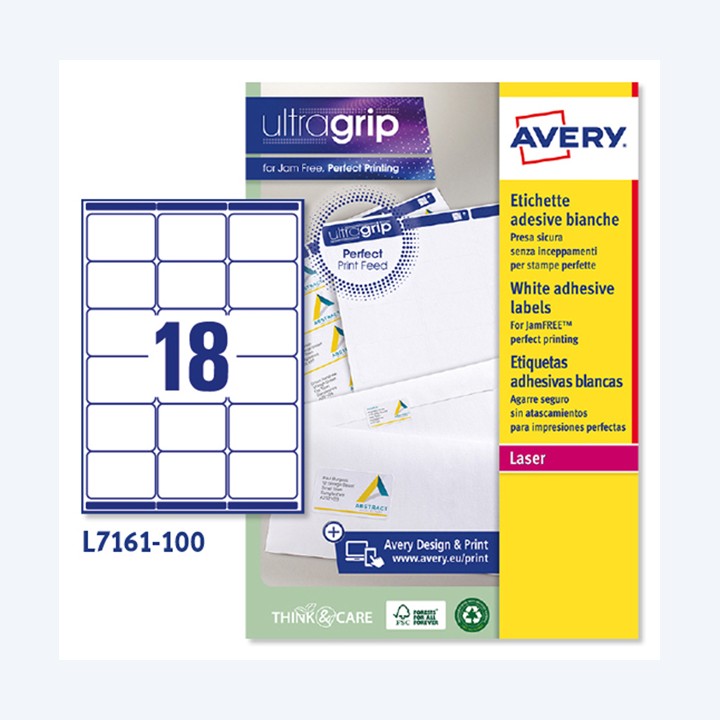 AVERY Etichette adesive L7161 in carta — 45179 | Ecotempo
