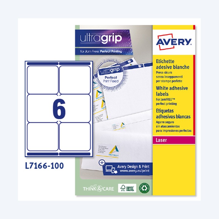 AVERY Etichette adesive L7166 in carta — 45183 | Ecotempo