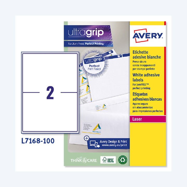 AVERY Etichette adesive L7168 in carta — 45185 | Ecotempo