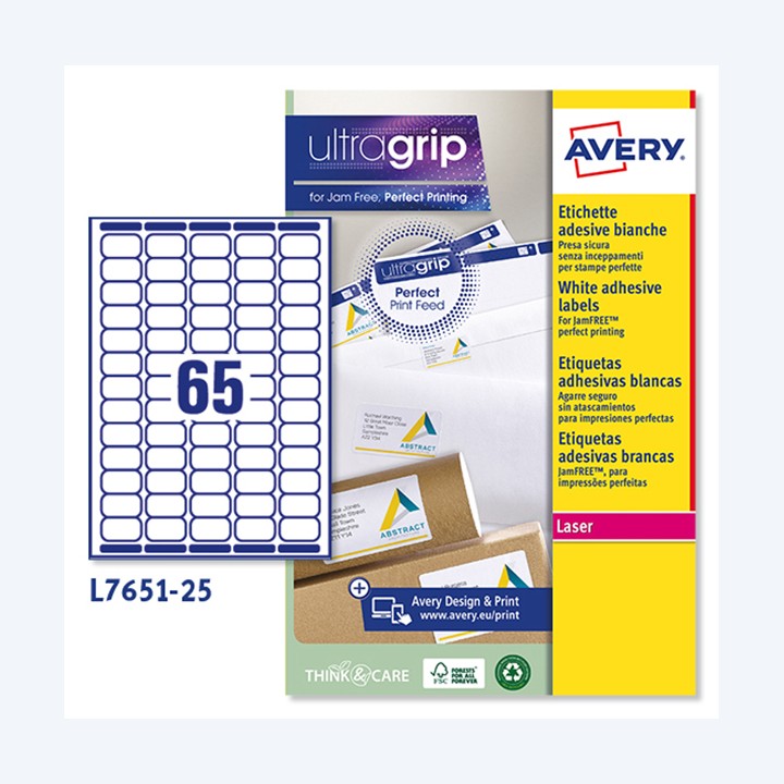 AVERY Etichette adesive L7651 in carta — 45208 | Ecotempo