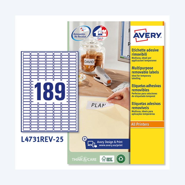Etichette adesive L4731REV in carta — 45213 | Ecotempo