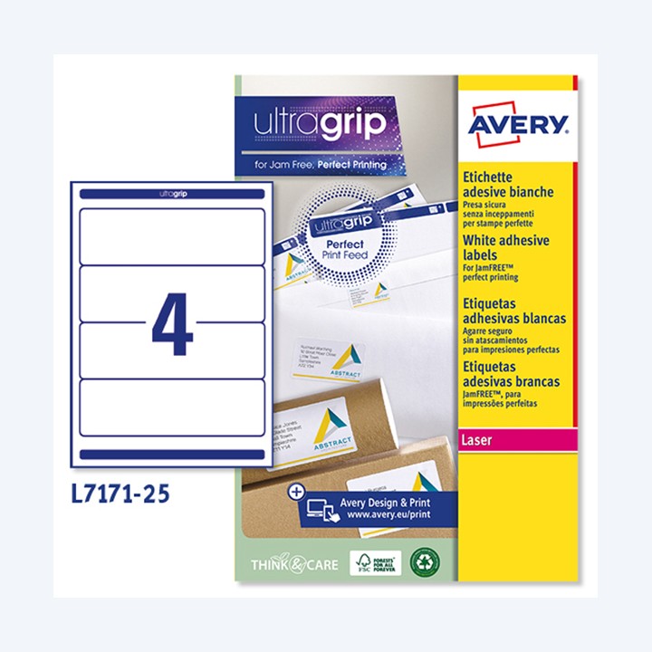 AVERY Etichette adesive L7171 in carta — 45217 | Ecotempo