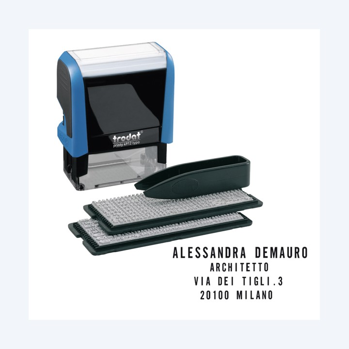 Timbro Printy Typo 4.0 autocomponibile — 45303 | Ecotempo