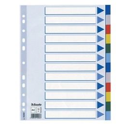 Separatore 12 tasti colorati PP A4 multicolore Esselte | Ecotempo