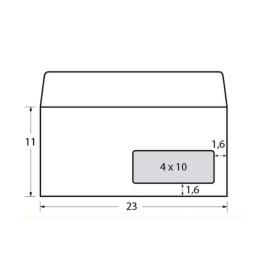 Busta Super Strip con finestra 11 x 23 — 46154 | Ecotempo