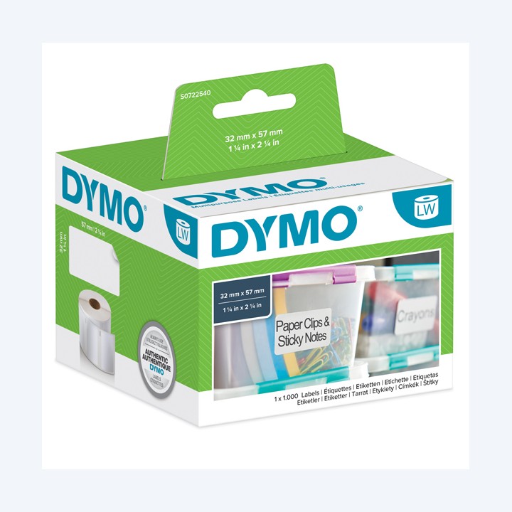 Rotolo 1000 etichette LW 113540 57 x 32 — 46892 | Ecotempo