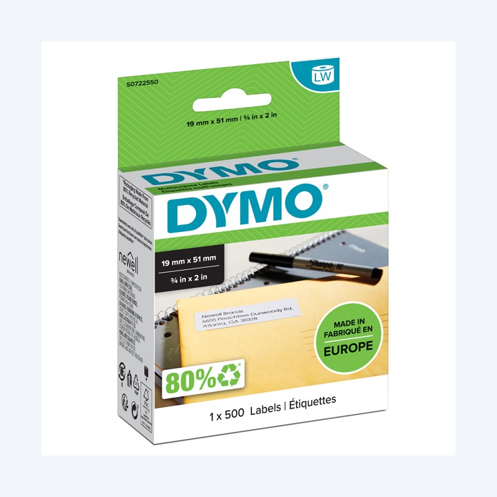Rotolo 500 etichette LW 113550 19 x 51 — 46893 | Ecotempo