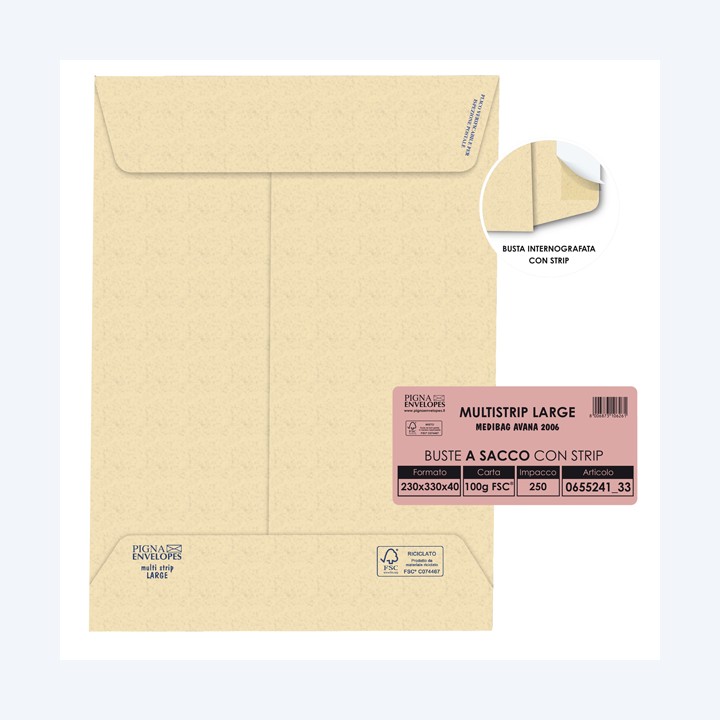Pigna Envelopes Busta a sacco Multi — 46964 | Ecotempo