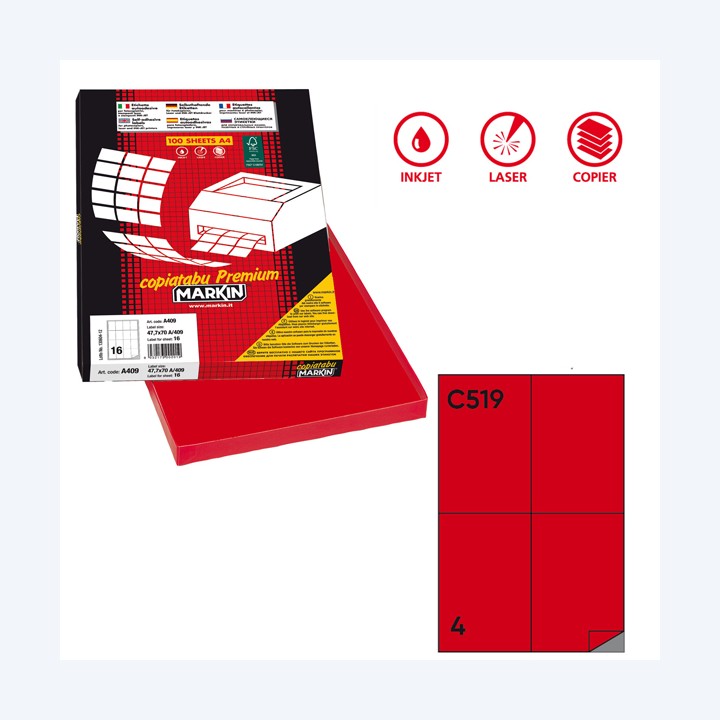 Etichette adesive C/519 in carta — 47194 | Ecotempo