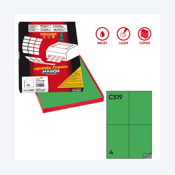 Etichette adesive C/519 in carta — 47195 | Ecotempo