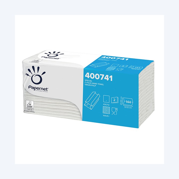 Asciugamani piegati a C 23 x 32 cm — 47293 | Ecotempo