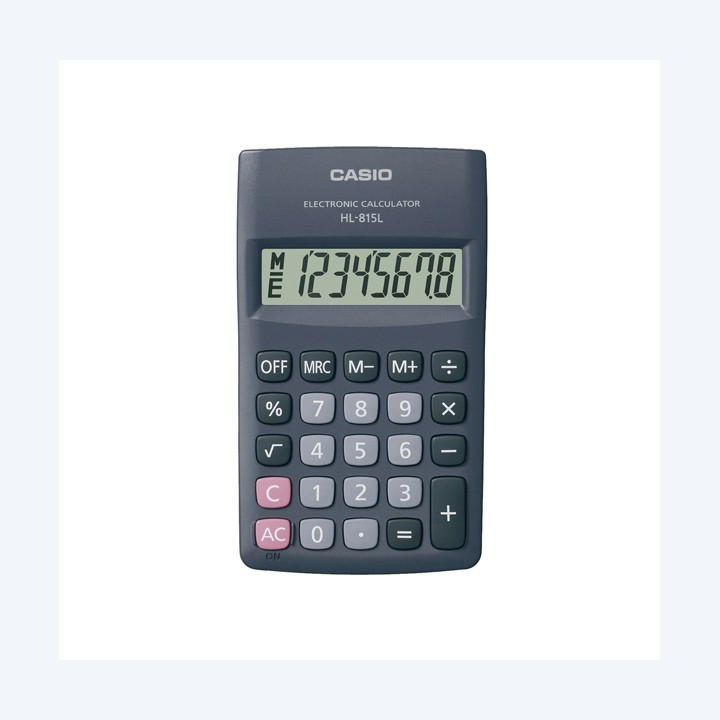 Calcolatrice tascabile HL 815L BL 8 cifre grigio Casio | Ecotempo