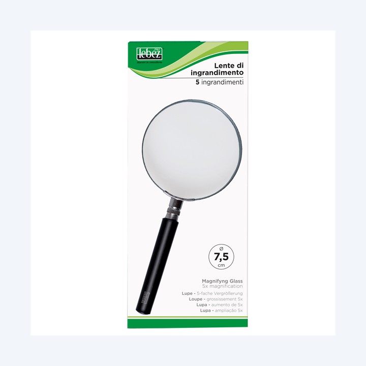 Lente di ingrandimento 1123 diametro 7,5 cm nero Lebez | Ecotempo
