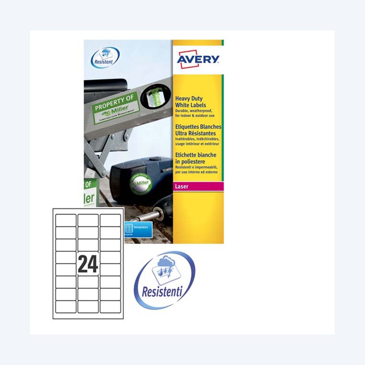 Etichette adesive L4773 in poliestere — 47691 | Ecotempo