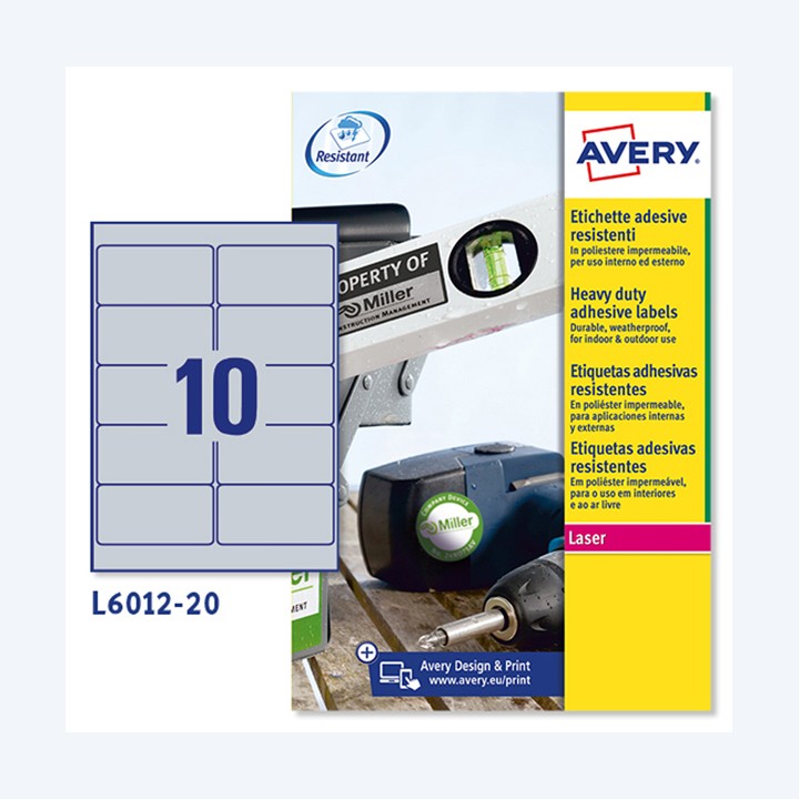 Etichette adesive L6012 in poliestere — 47699 | Ecotempo