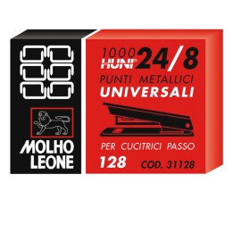 Punti 128 24/8 metallo Molho Leone conf. 1000 pezzi | Ecotempo