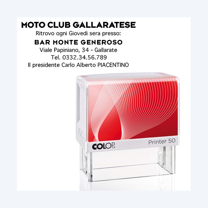 Timbro Printer 50 30 x 69 mm 7 righe — 48003 | Ecotempo