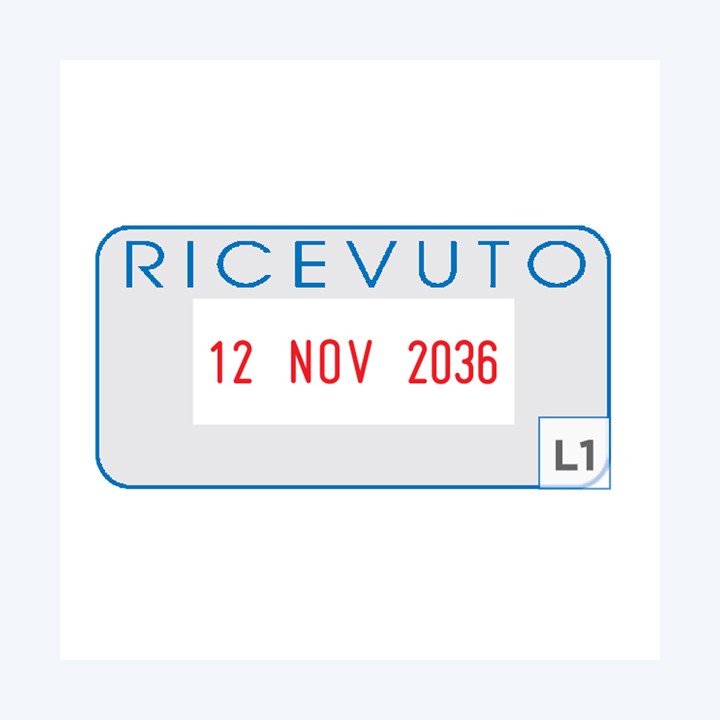 Timbro S260/L1 Datario + RICEVUTO 4 mm — 48011 | Ecotempo