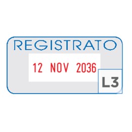 Timbro S260/L3 Datario + REGISTRATO 4 — 48013 | Ecotempo