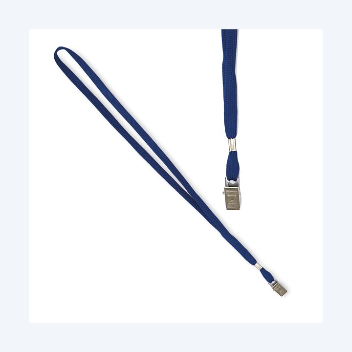 Cordoncino per portabadge 49 x 1 cm blu — 48304 | Ecotempo