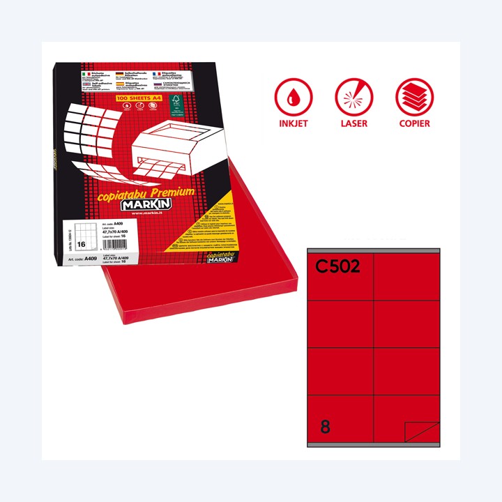 Etichette adesive C/502 in carta — 48471 | Ecotempo
