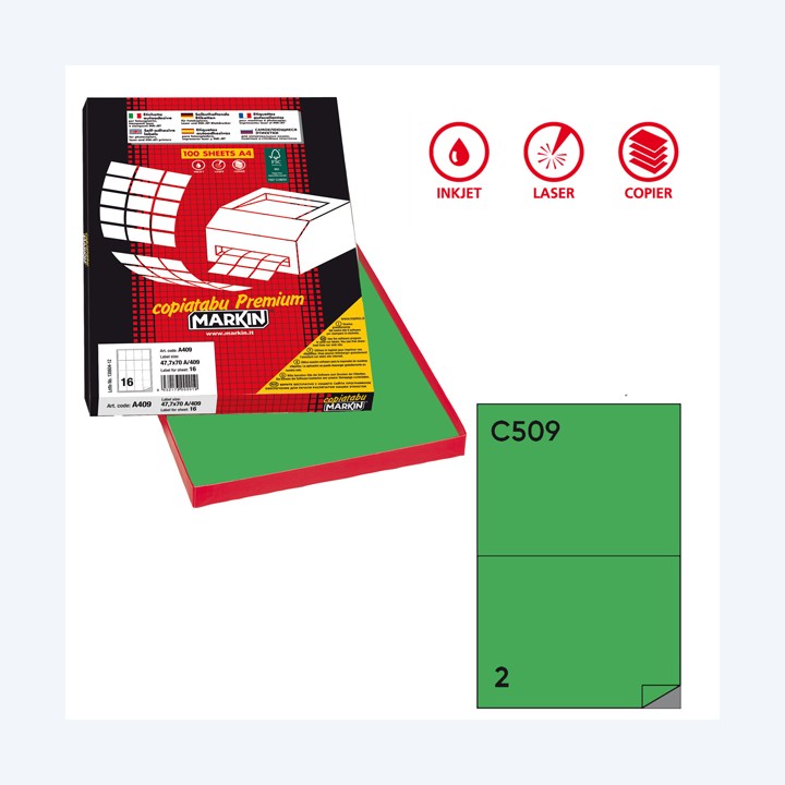 Etichette adesive C/509 in carta — 48654 | Ecotempo