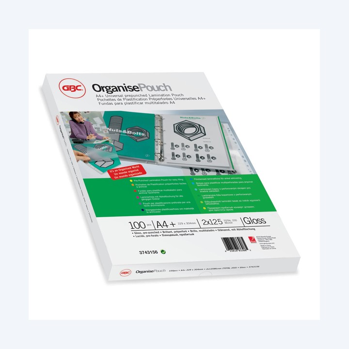 Pouches A4+ 228x303 mm 2x125 micron — 48688 | Ecotempo