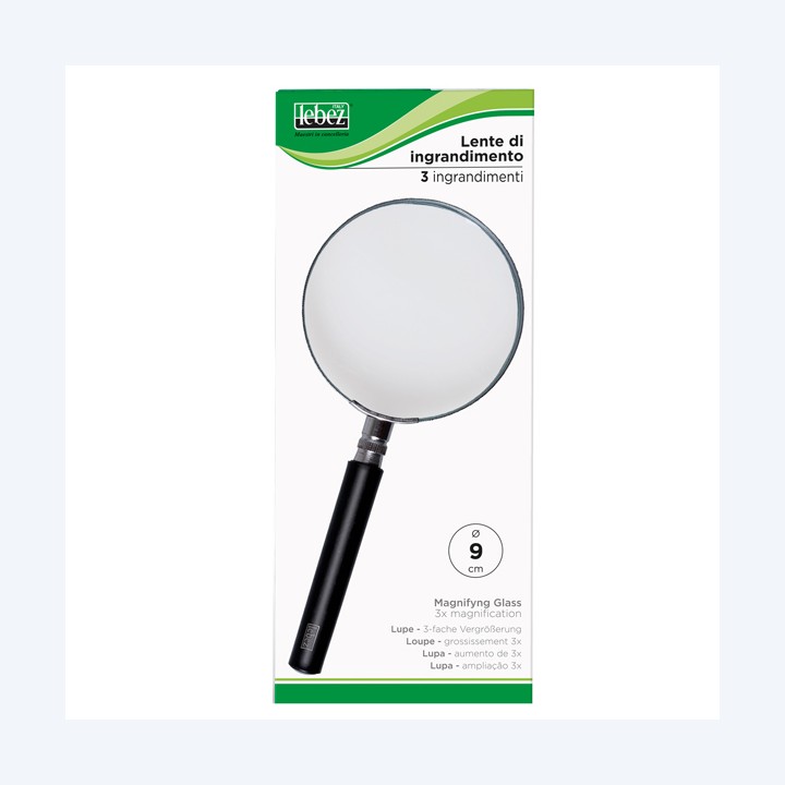 Lente di ingrandimento 1124 diametro 9 cm nero Lebez | Ecotempo