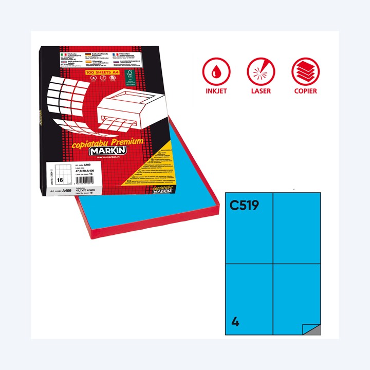 Etichette adesive C/519 in carta — 49693 | Ecotempo