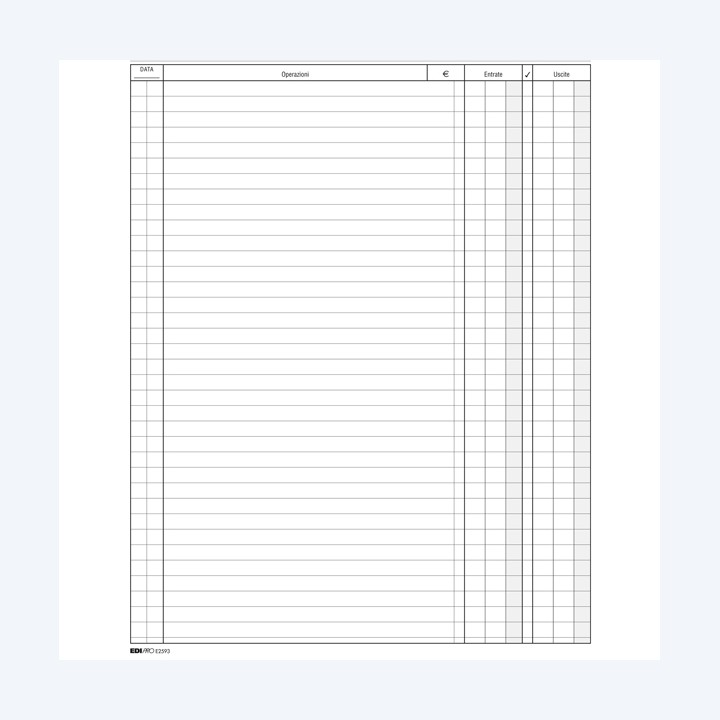 Libro cassa 31 x 24,5cm 100 fogli Edipro | Ecotempo
