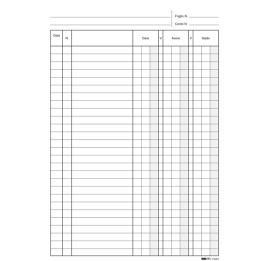 Registro dare/avere/saldo 24 x 17cm 100 fogli Edipro | Ecotempo